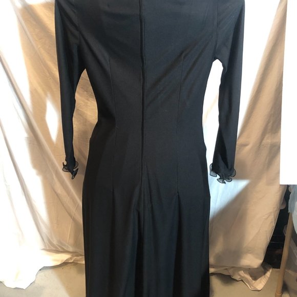 VINTAGE Fred Rothschild 12 Black Long Sleeve Dress READ DESCRIPTION - Picture 3 of 4